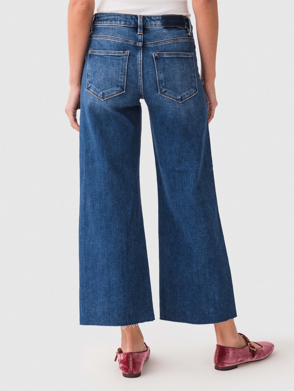 Risen Social Threads Jenny High Rise Raw Hem Crop Wide Leg Jeans - Picture 2 of 6